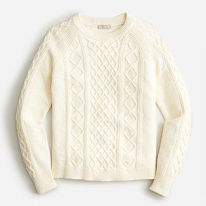 J.Crew cotton cable knit sweater